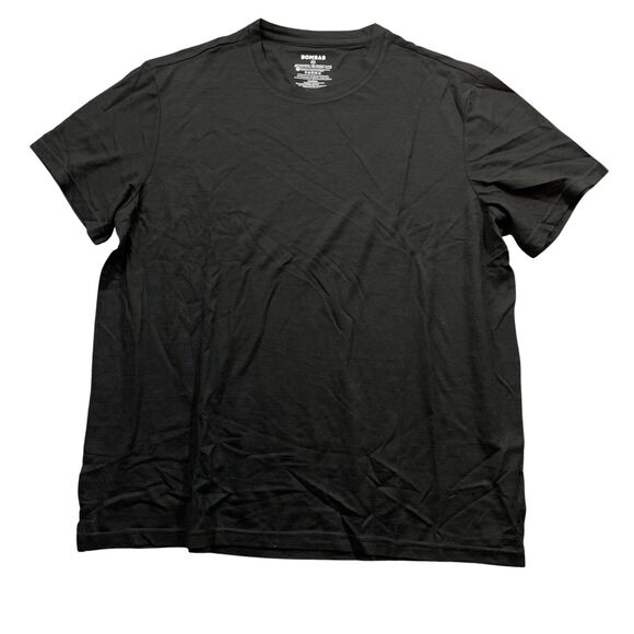 Bombas XL Black Short Sleeve T Shirt Wool Blend (so soft) - Picture 1 of 4